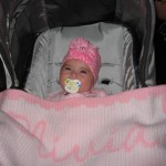 Liv loves her personalized stroller blanket from niks naks!